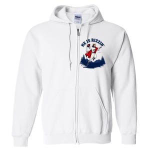 He Is Rizzin Allen Playing Football Game Day Sports Allen Full Zip Hoodie