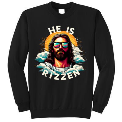He Is Rizzen Christian Jesus Is Rizzen Christian Religious Sweatshirt