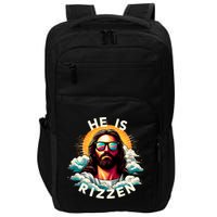 He Is Rizzen Christian Jesus Is Rizzen Christian Religious Impact Tech Backpack