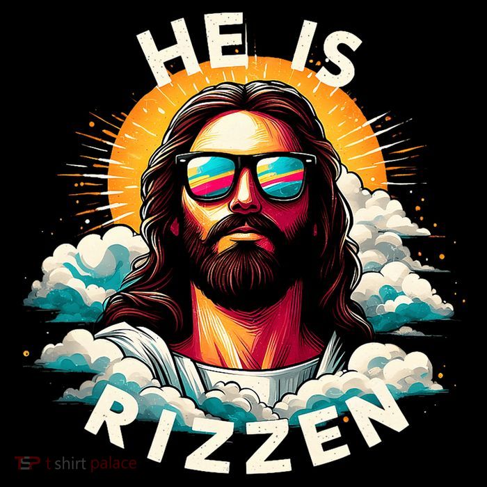 He Is Rizzen Christian Jesus Is Rizzen Christian Religious 7-Panel Snapback Hat