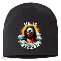 He Is Rizzen Christian Jesus Is Rizzen Christian Religious Sustainable Beanie
