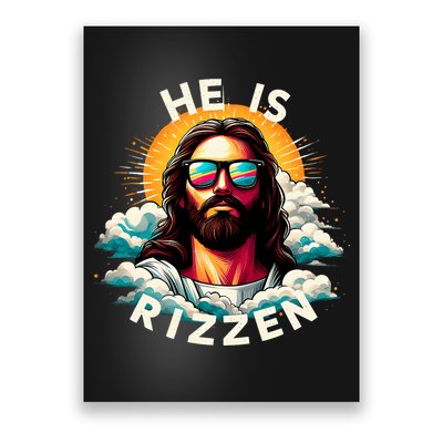 He Is Rizzen Christian Jesus Is Rizzen Christian Religious Poster