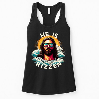 He Is Rizzen Christian Jesus Is Rizzen Christian Religious Womens Tank Top