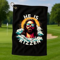 He Is Rizzen Christian Jesus Is Rizzen Christian Religious Golf Towel