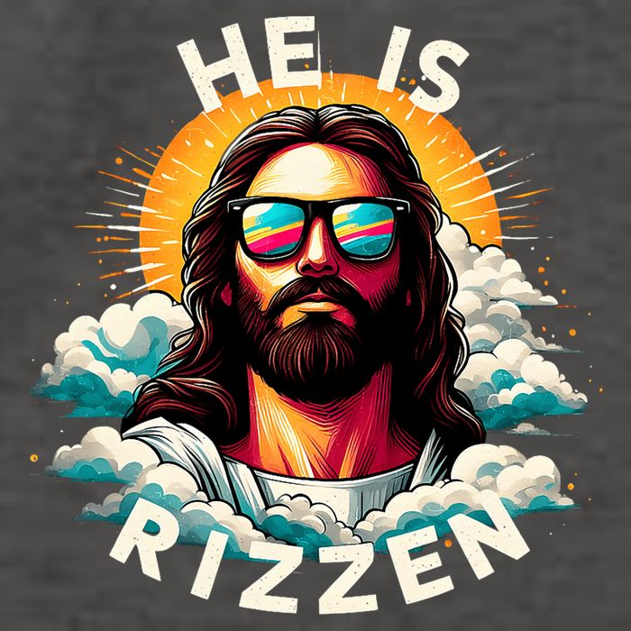 He Is Rizzen Christian Jesus Is Rizzen Christian Religious Vector Backpack
