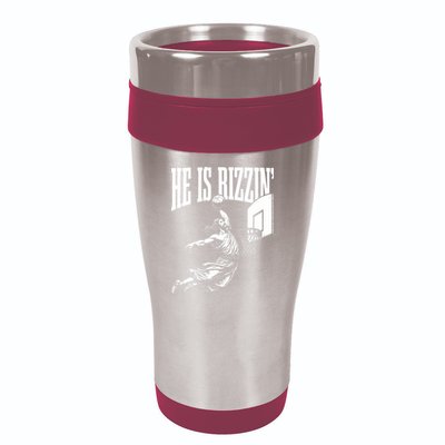 He Is Rizzin Funny Jesus Basketball Meme 16oz Travel Tumbler