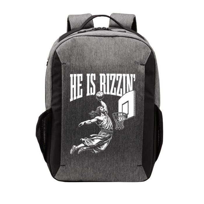 He Is Rizzin Funny Jesus Basketball Meme Vector Backpack