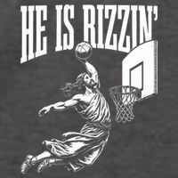 He Is Rizzin Funny Jesus Basketball Meme Vector Backpack
