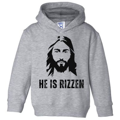 He Is Rizzen Funny Jesus Christ Meme Christian Faith Love Toddler Hoodie