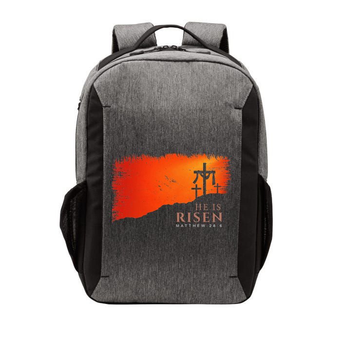 He Is Risen Matthew 286, Jesus Christ, Cross Vector Backpack