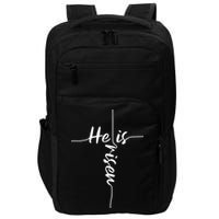 He Is Risen Easter Day Jesus Cross Religious Christian Bible Impact Tech Backpack