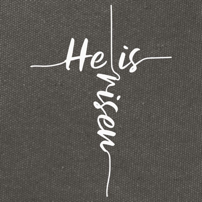 He Is Risen Easter Day Jesus Cross Religious Christian Bible Cotton Canvas Backpack