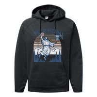 He Is Risen Rizzin Easter Jesus Christian Faith Basketball Performance Fleece Hoodie