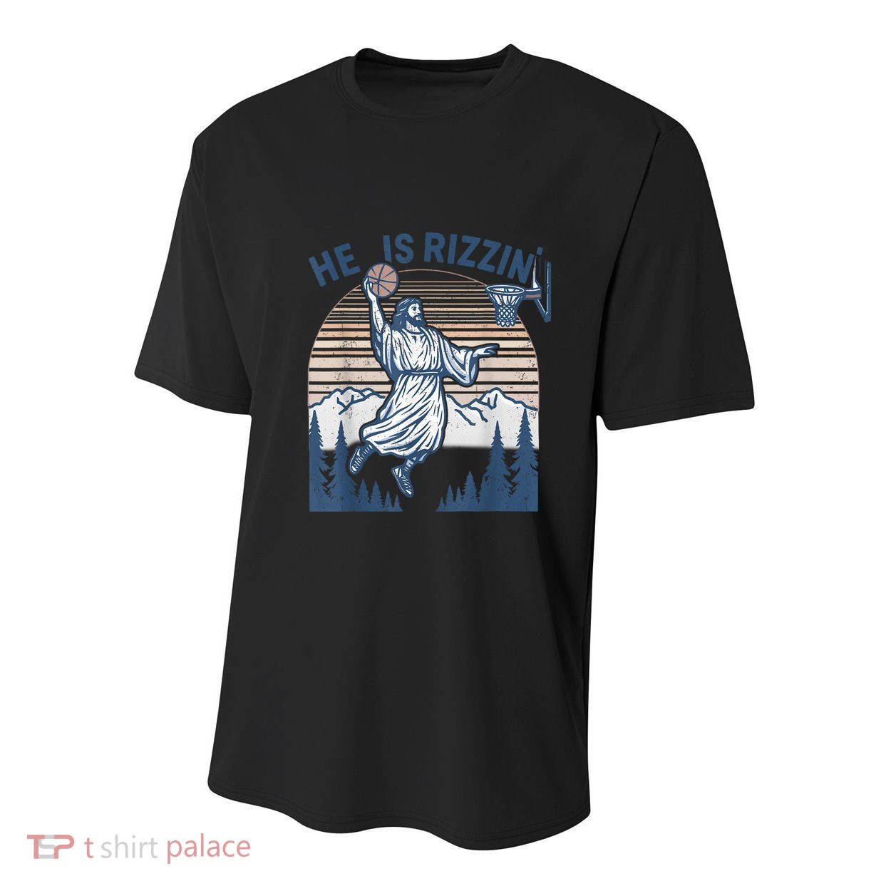 He Is Risen Rizzin Easter Jesus Christian Faith Basketball Youth Performance Sprint T-Shirt