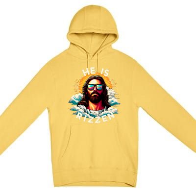 He Is Rizzen Christian Jesus Is Rizzen Christian Religious Premium Pullover Hoodie