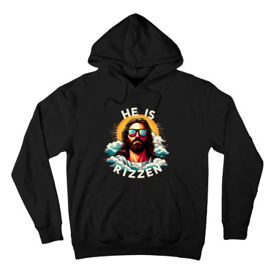 He Is Rizzen Christian Jesus Is Rizzen Christian Religious Hoodie