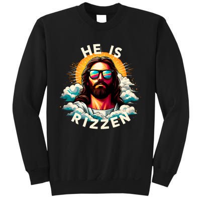 He Is Rizzen Christian Jesus Is Rizzen Christian Religious Sweatshirt