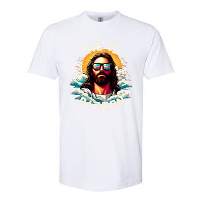 He Is Rizzen Christian Jesus Is Rizzen Christian Religious Softstyle CVC T-Shirt