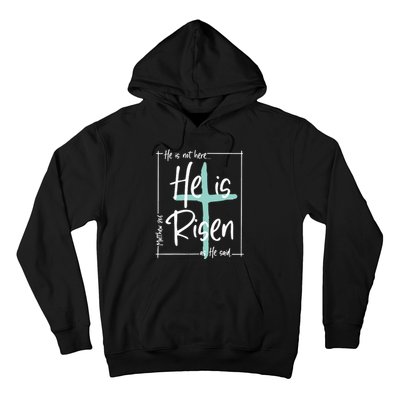 He Is Risen Easter Christian Cross Hoodie