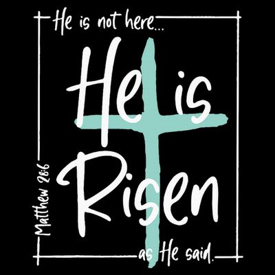 He Is Risen Easter Christian Cross T-Shirt
