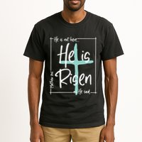 He Is Risen Easter Christian Cross Tall T-Shirt