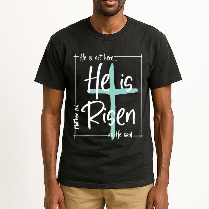 He Is Risen Easter Christian Cross Tall T-Shirt