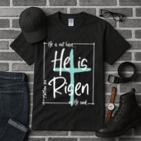 He Is Risen Easter Christian Cross Tall T-Shirt