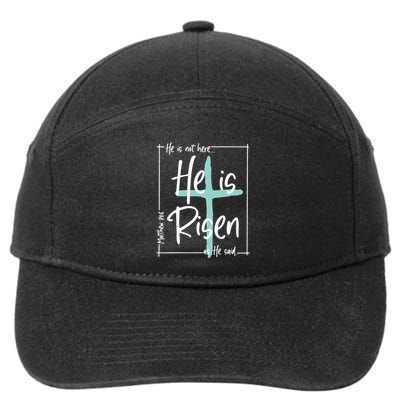 He Is Risen Easter Christian Cross 7-Panel Snapback Hat