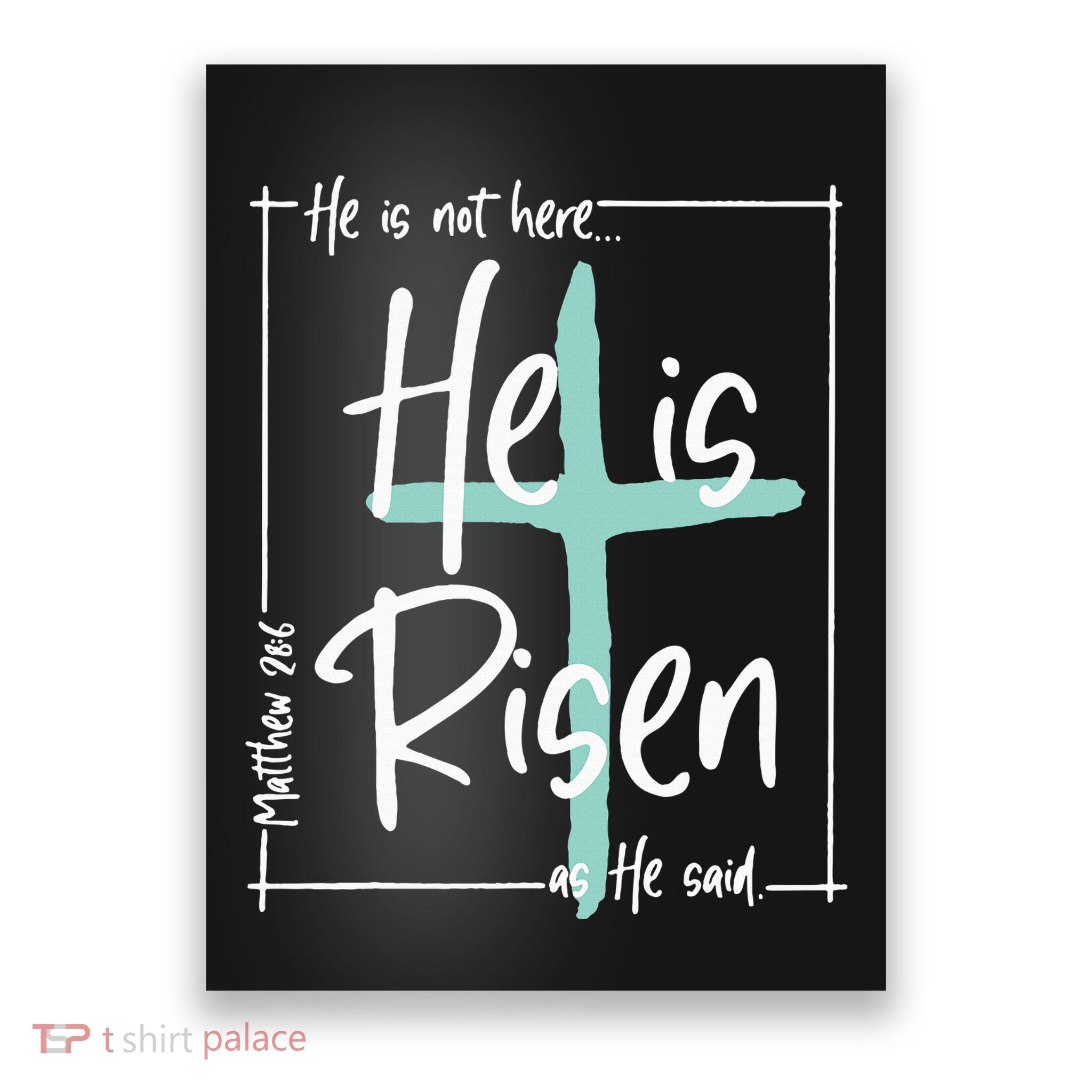 He Is Risen Easter Christian Cross Poster