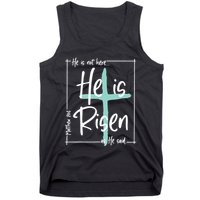 He Is Risen Easter Christian Cross Tank Top