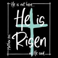 He Is Risen Easter Christian Cross Tank Top