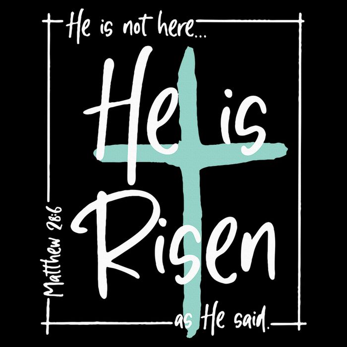 He Is Risen Easter Christian Cross Tank Top
