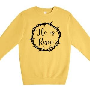 He Is Risen Easter Christ Premium Crewneck Sweatshirt