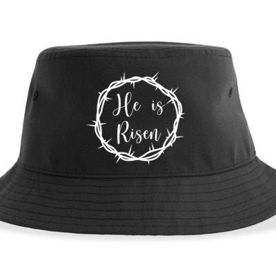 He Is Risen Easter Christ Sustainable Bucket Hat