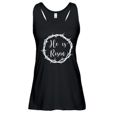 He Is Risen Easter Christ Ladies Essential Flowy Tank