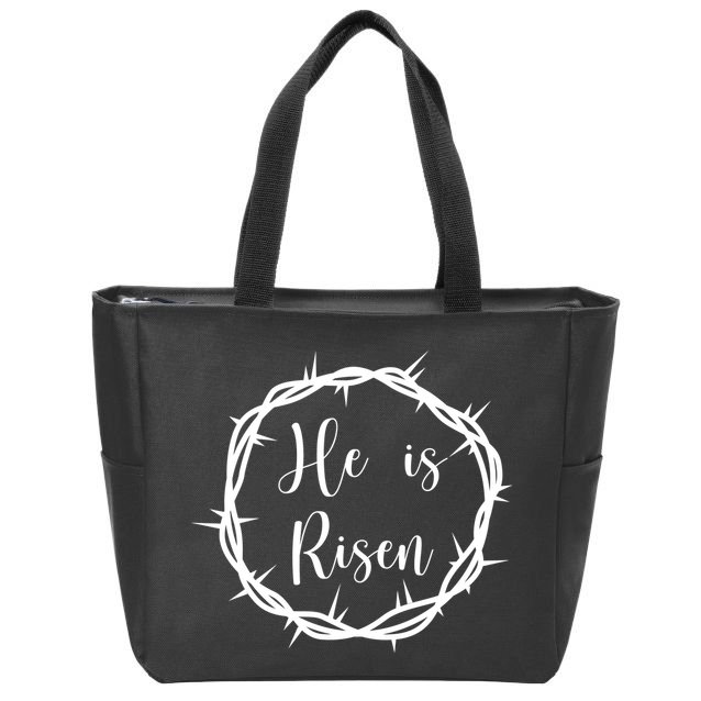 He Is Risen Easter Christ Zip Tote Bag