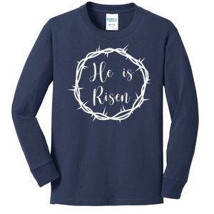 He Is Risen Easter Christ Kids Long Sleeve Shirt