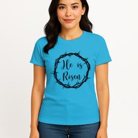 He Is Risen Easter Christ Womens T-Shirt