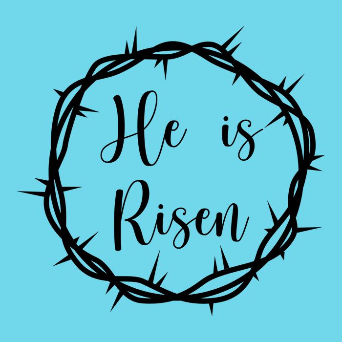 He Is Risen Easter Christ Womens T-Shirt