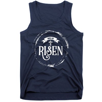 He Is Risen Religious Easter Jesus Christian Tank Top