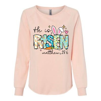 He Is Risen Womens California Wash Sweatshirt