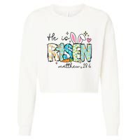 He Is Risen Cropped Pullover Crew