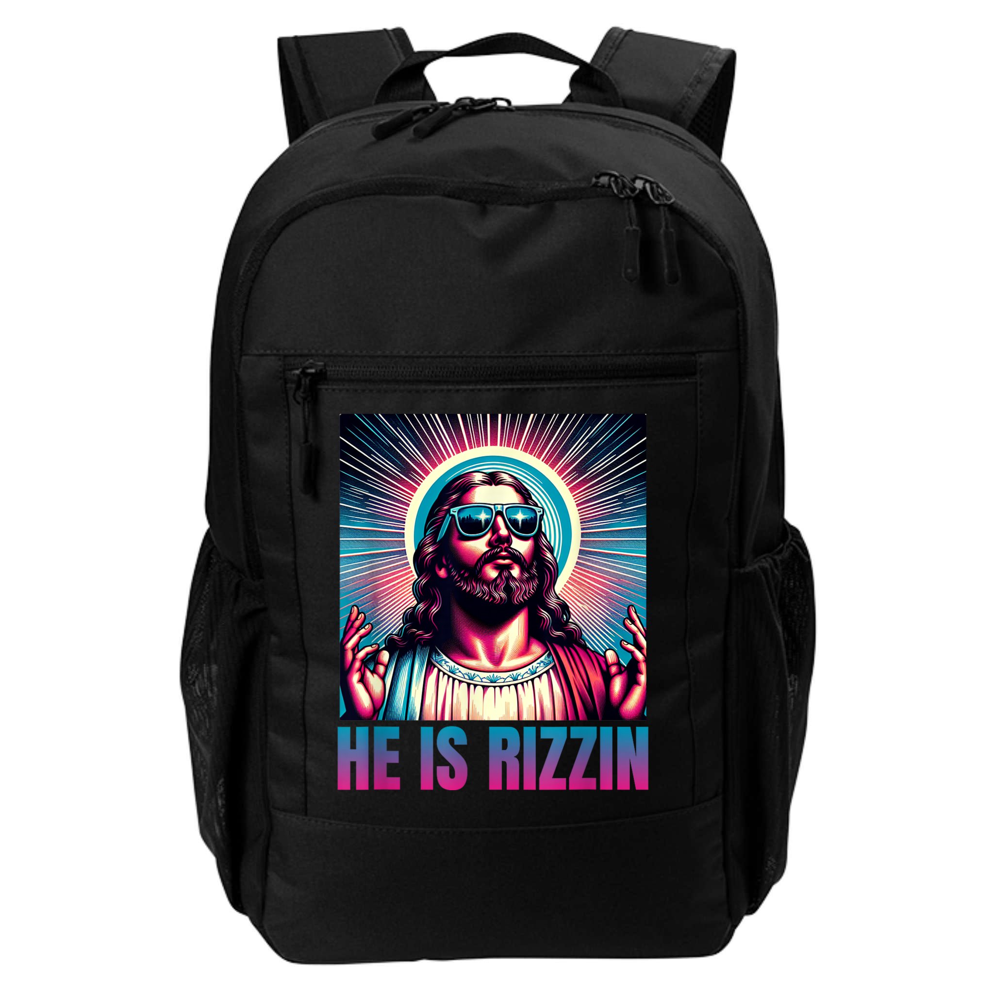 He Is Rizzin Jesus Is Rizzen Backpack
