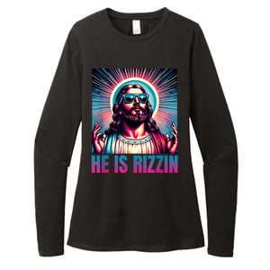 He Is Rizzin Jesus Is Rizzen Womens CVC Long Sleeve Shirt