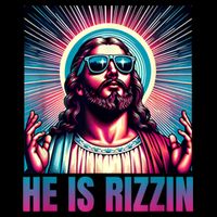 He Is Rizzin Jesus Is Rizzen Flat Bill Trucker Hat