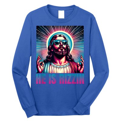 He Is Rizzin Jesus Is Rizzen Long Sleeve Shirt