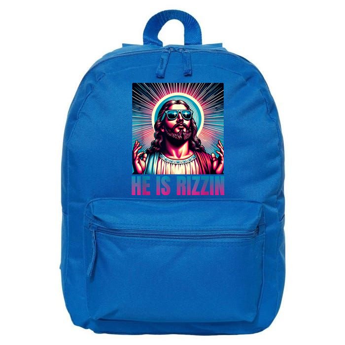 He Is Rizzin Jesus Is Rizzen 16 in Basic Backpack