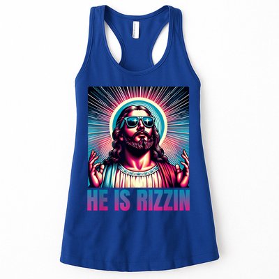 He Is Rizzin Jesus Is Rizzen Womens Tank Top