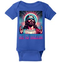 He Is Rizzin Jesus Is Rizzen Baby Bodysuit