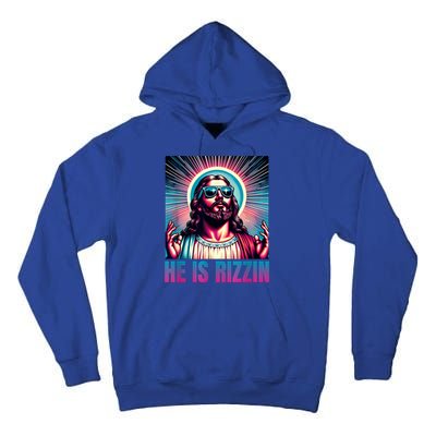 He Is Rizzin Jesus Is Rizzen Tall Hoodie